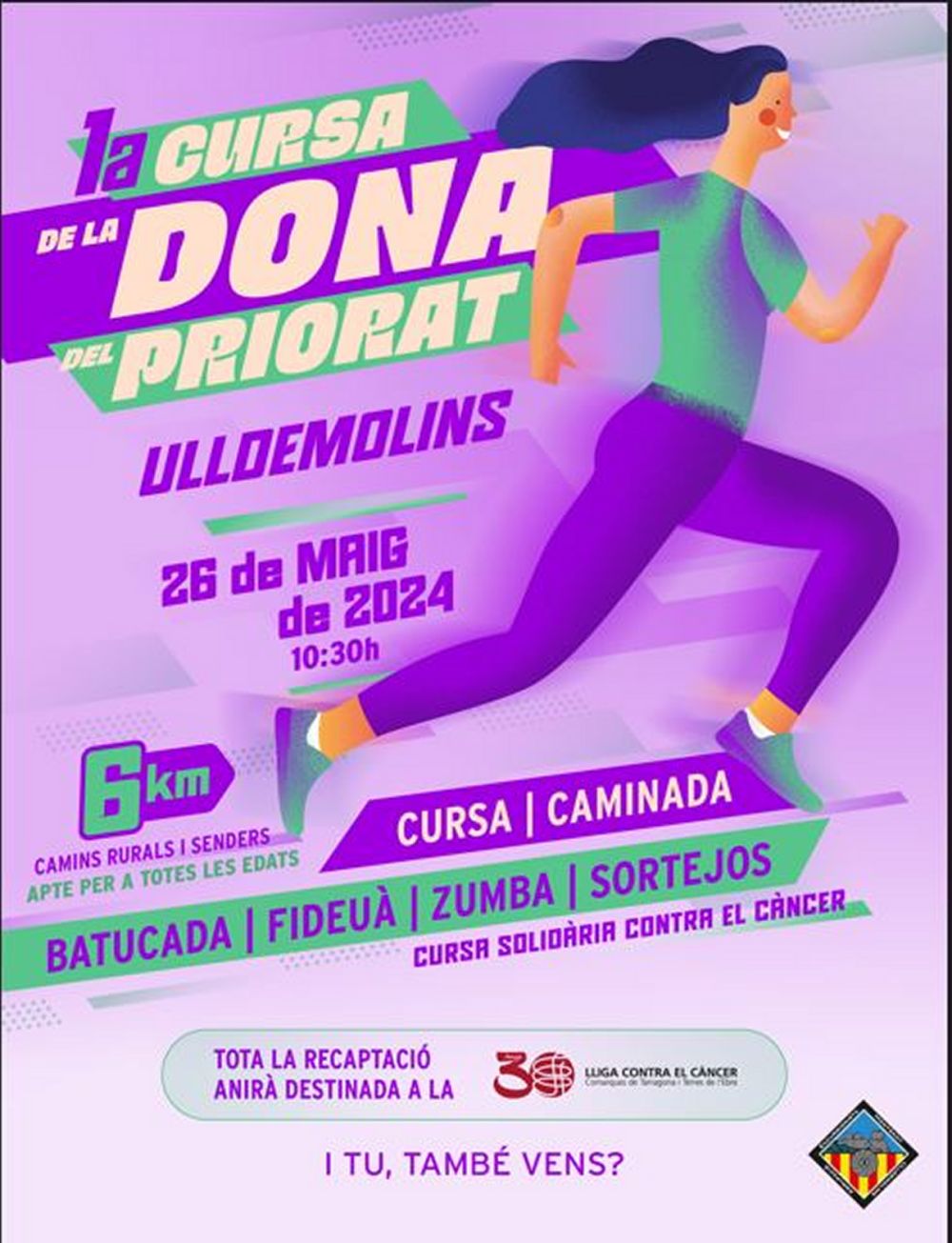 Ulldemolins organitza la primera Cursa de la Dona del Priorat | EbreActiu.cat, revista digital d’oci actiu | Terres de l’Ebre ...